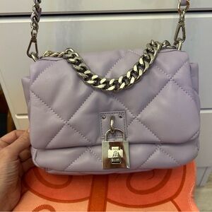 Steve Madden Lavender Quilted Crossbody Bag